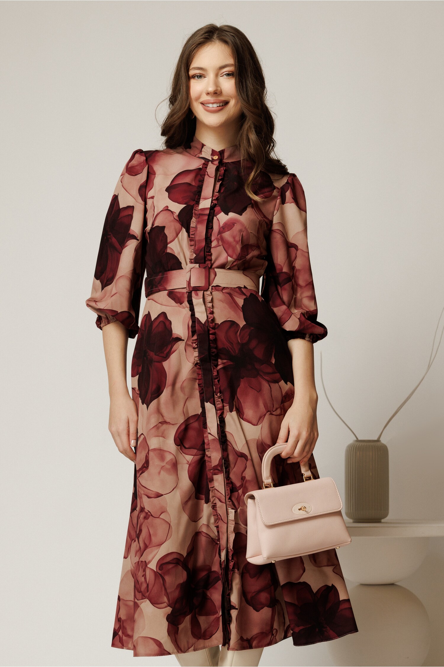 Rochie Midi Magenta | Cununie Civilă și Evenimente