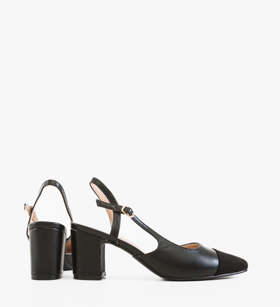 Pantofi Dama Miles Negri cu Toc Eleganți - imagine 3