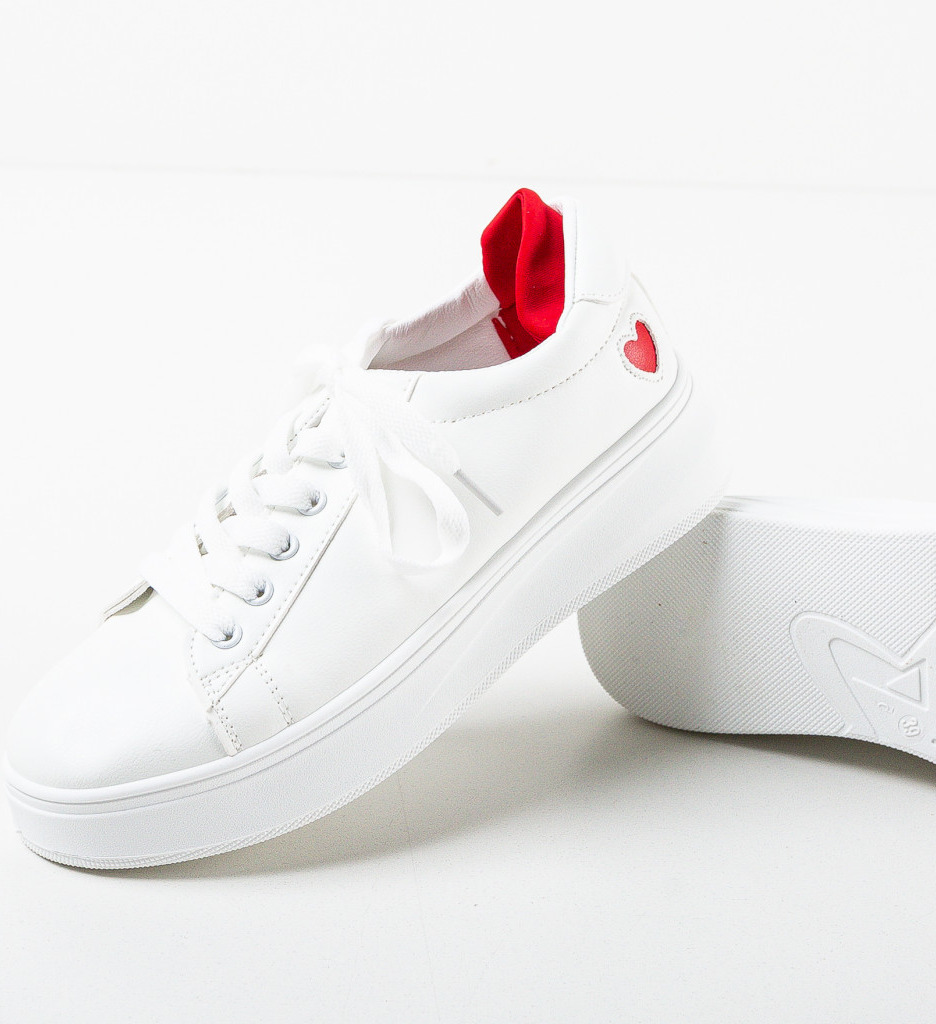 Sneakers Dama Amore Albi - Confort și Stil - imagine 6