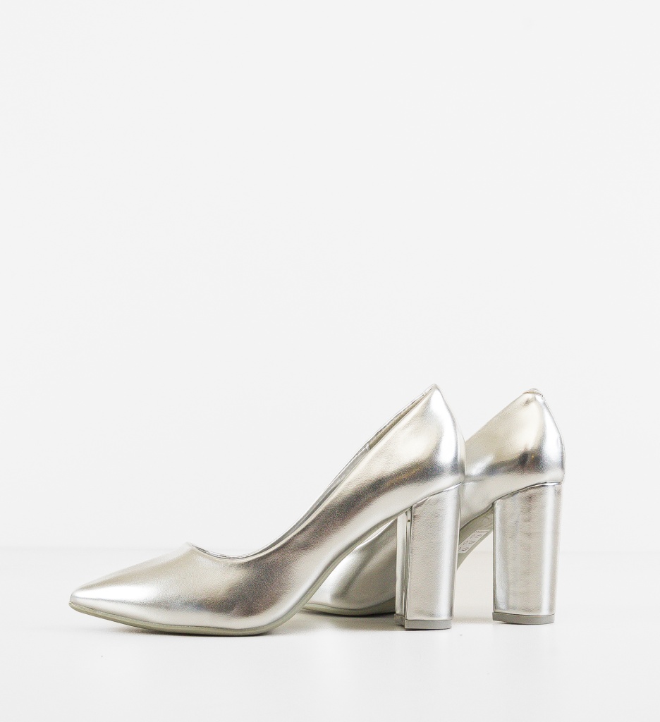 Pantofi Dama Argintii Eleganți - Stil Refinat - imagine 6