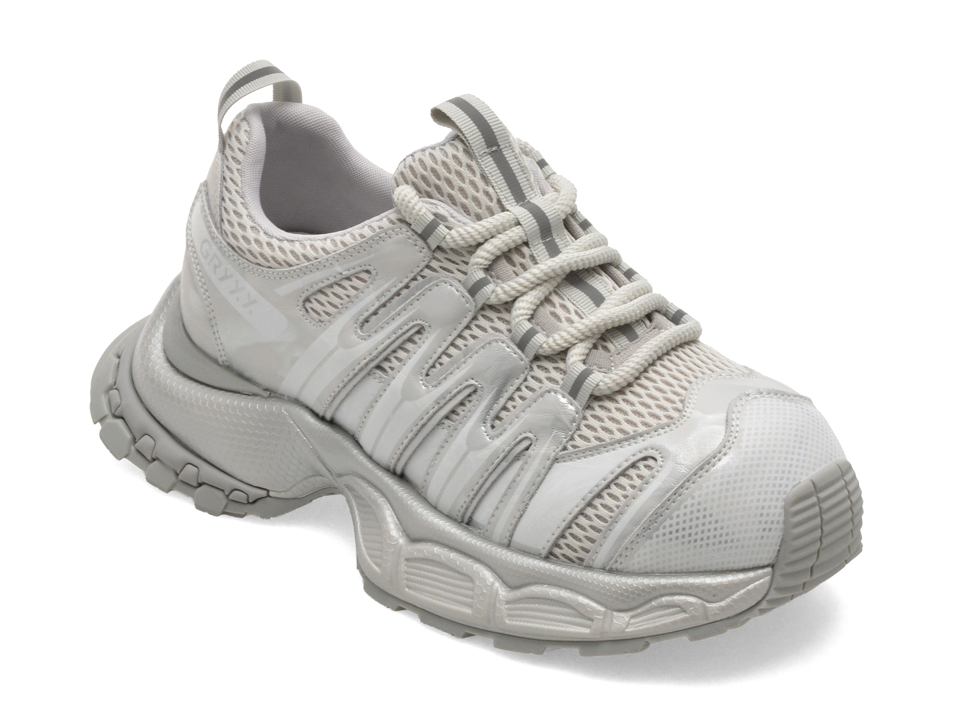 Pantofi Sport GRYXX Argintii Piele Naturala - Confort