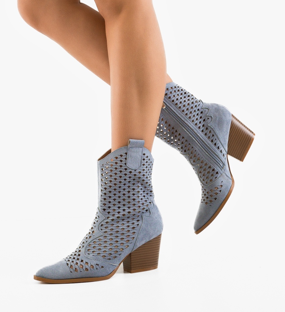 Botine Dama Cameron Albastre | Eleganță și Stil - imagine 3
