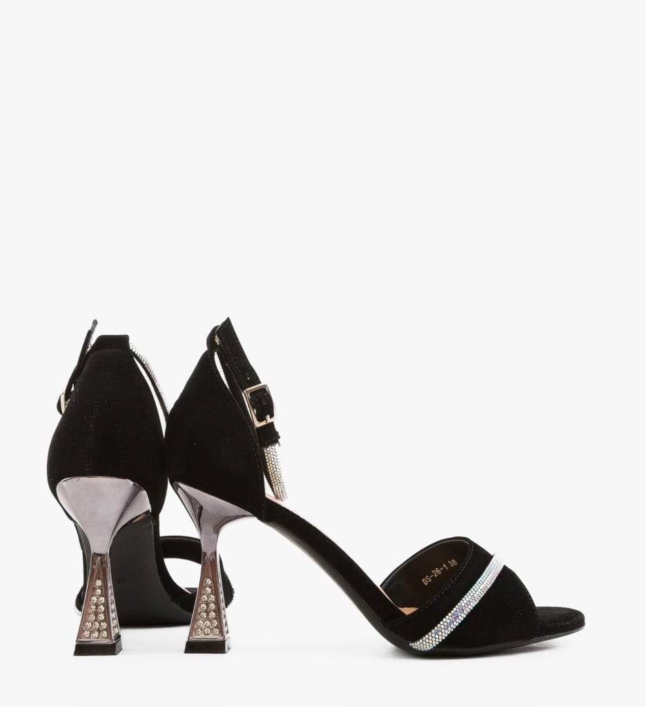 Sandale Dama Mrako Negre cu Toc Elegant - imagine 2