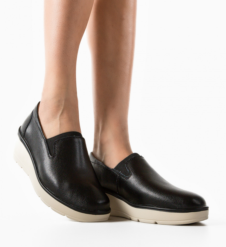 Pantofi Yanam Negri | Confort Zilnic Asigurat - imagine 2