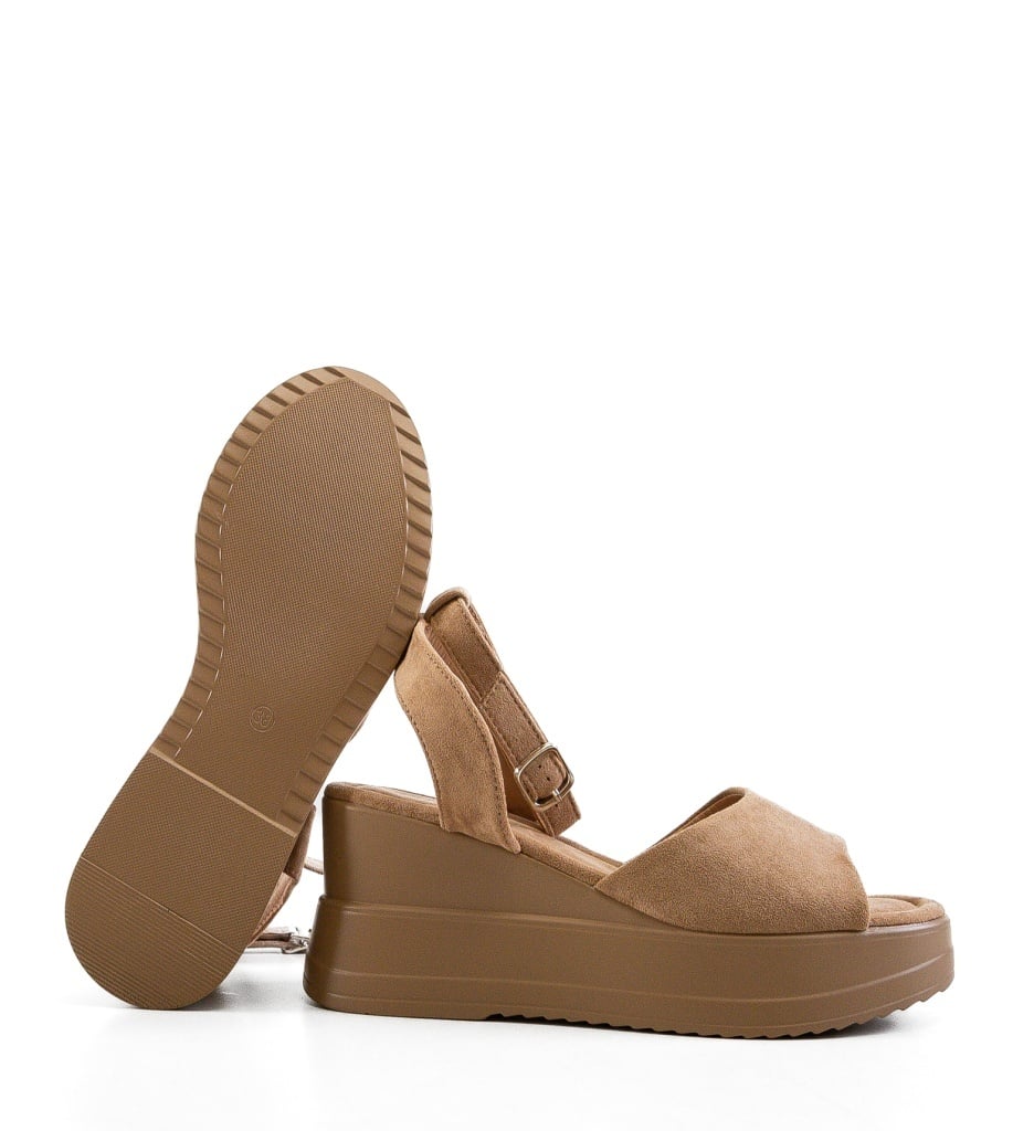 Sandale Dama Soraca Khaki Elegante - imagine 5