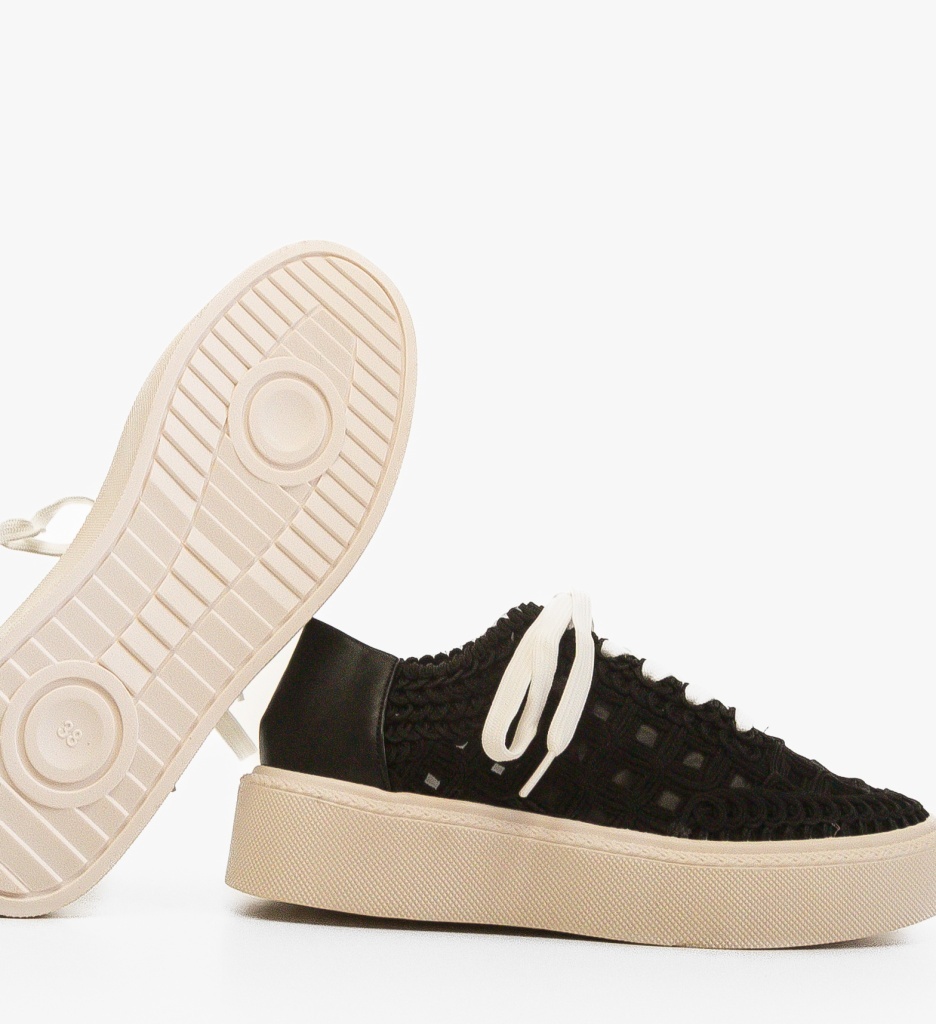 Sneakers Aihao Negri - Confort și Stil pentru Sport - imagine 5