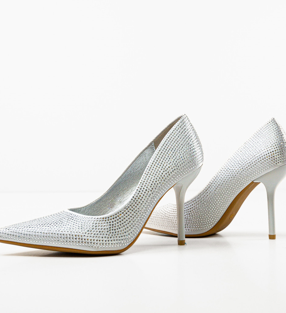 Pantofi Dama Maritta Argintii | Eleganță Asigurată - imagine 6