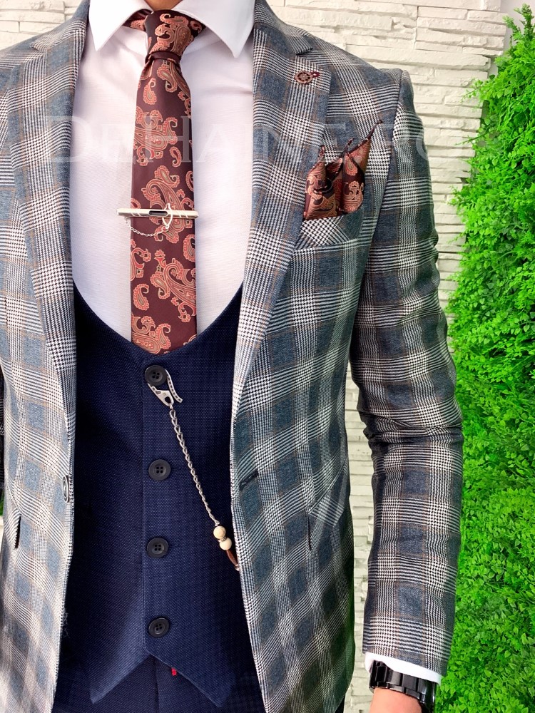 Set Cravată și Batistă A4874 - Eleganță Garantată