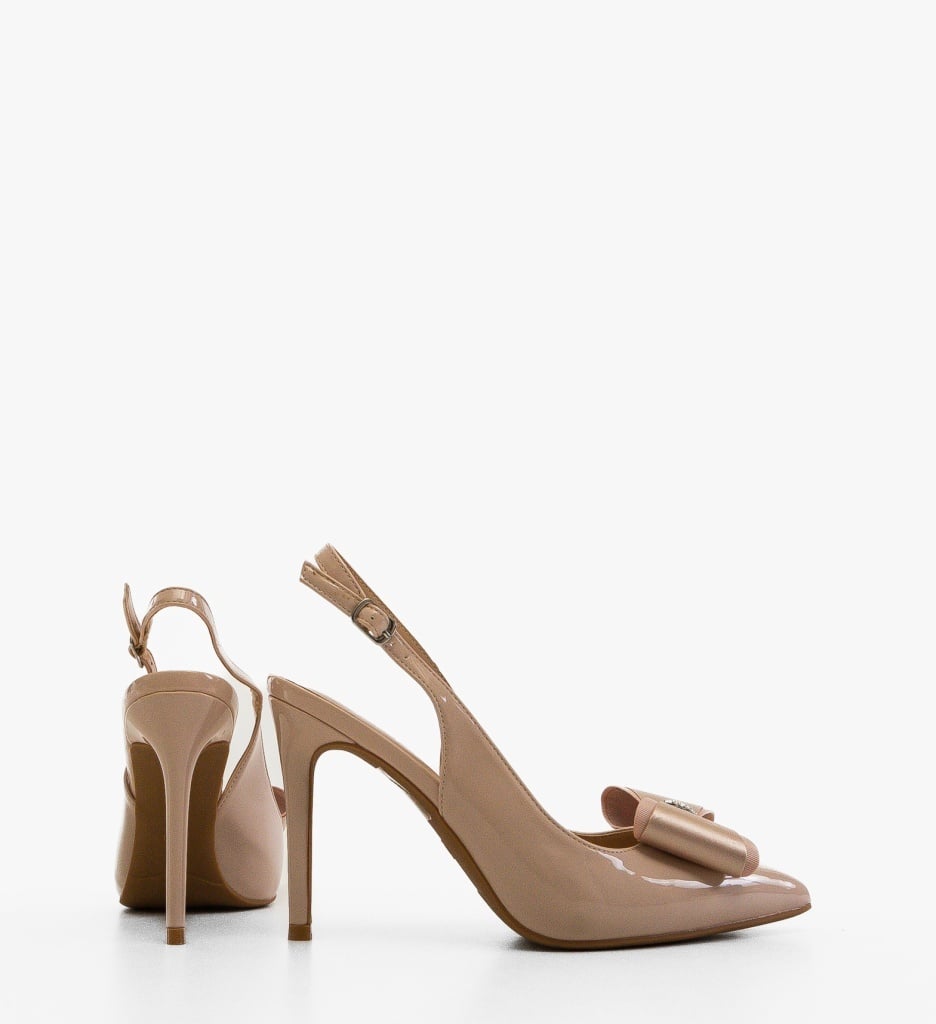 Pantofi Toc Gift Nude Depurtat - Eleganță - imagine 5