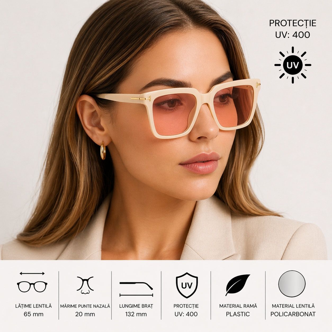 Ochelari Soare Femei Picadili SG073 | Eleganță & UV400 - imagine 4