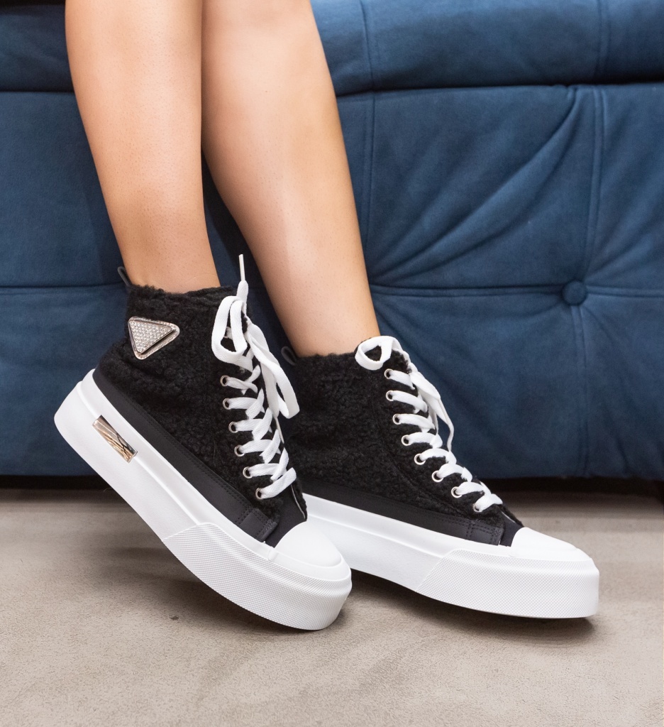 Sneakers Dama Pakkle Negri - Confort Sport - imagine 4