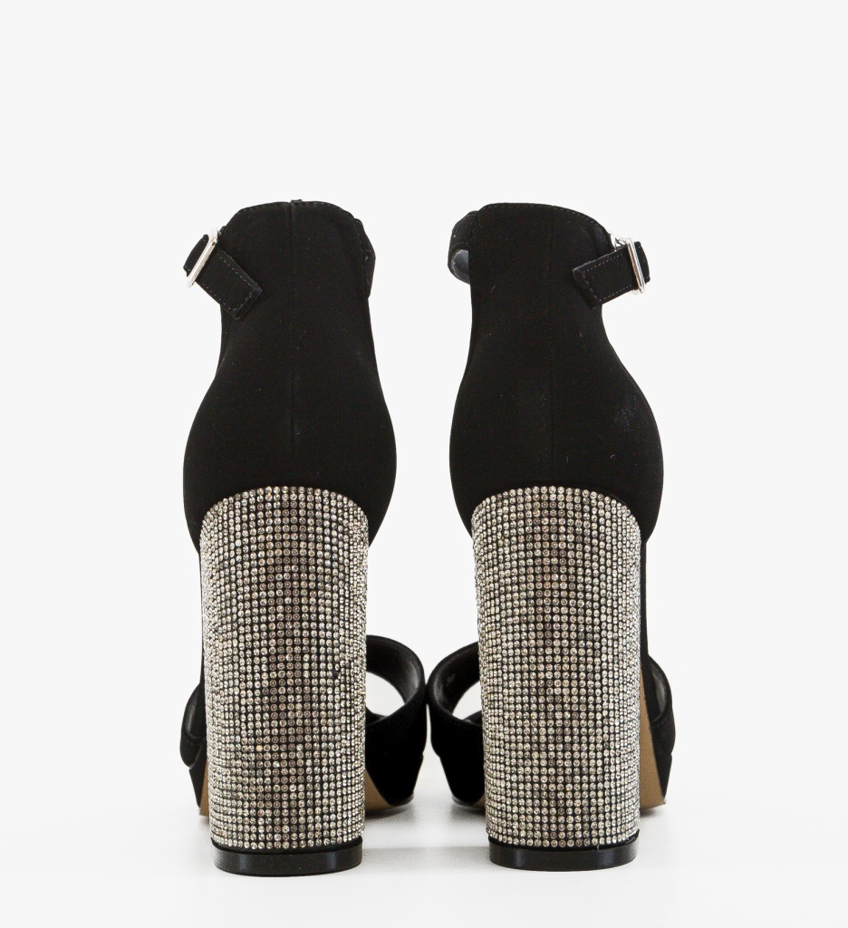 Sandale Dama Jazar Negre Elegante cu Toc - imagine 4
