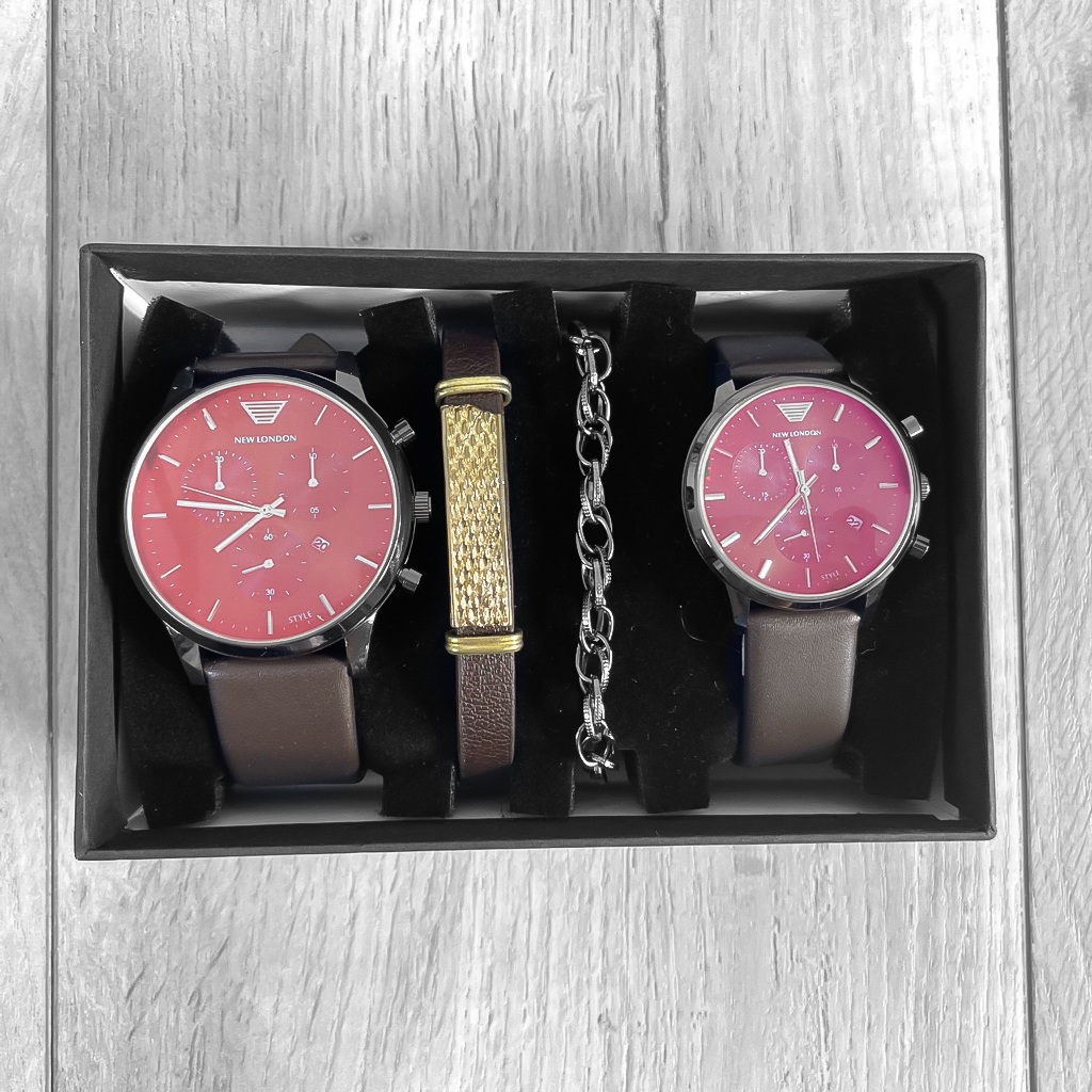 Set Ceasuri Cuplu cu Brățară - Stil Elegant