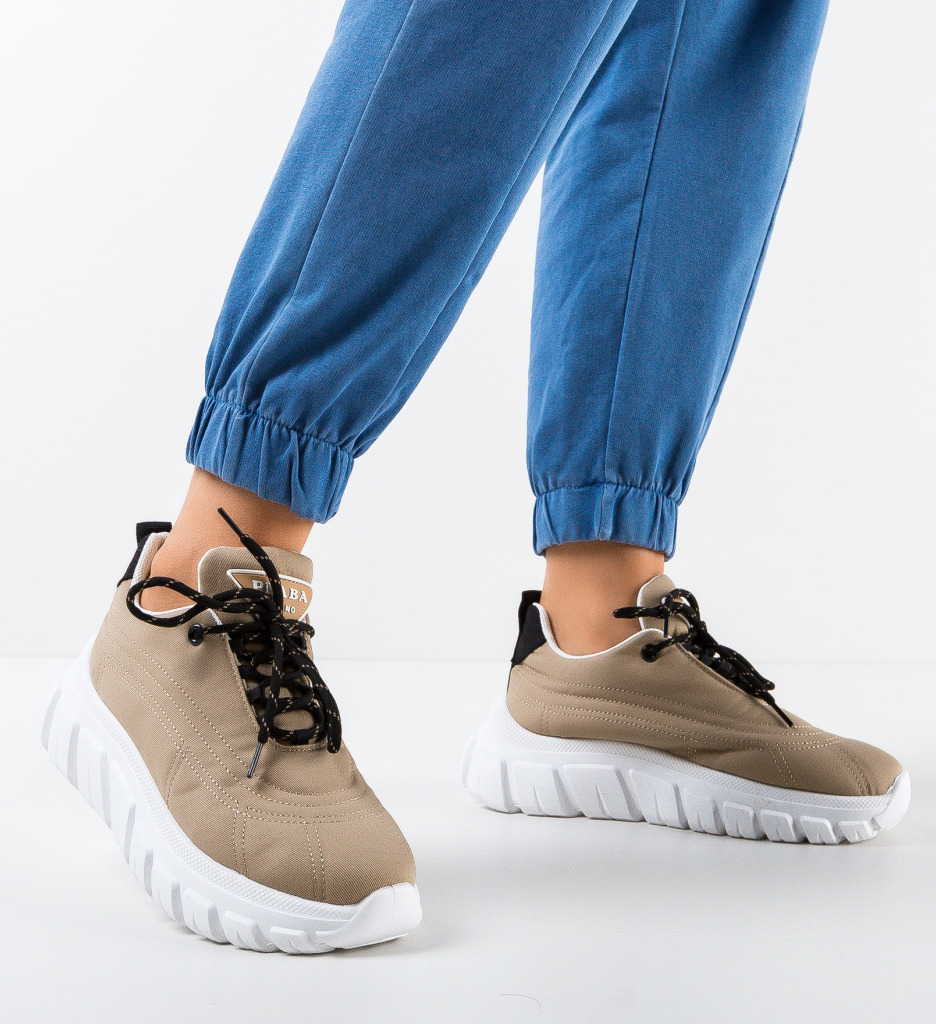 Sneakers Dama Aviana Khaki - Confort și Stil - imagine 2