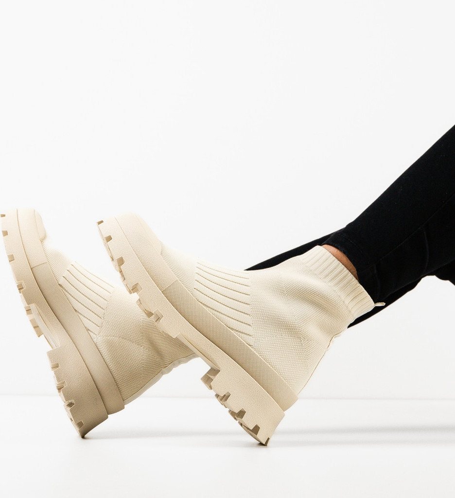 Sneakers Dama Dochi Bej | Confort & Stil Sport - imagine 2