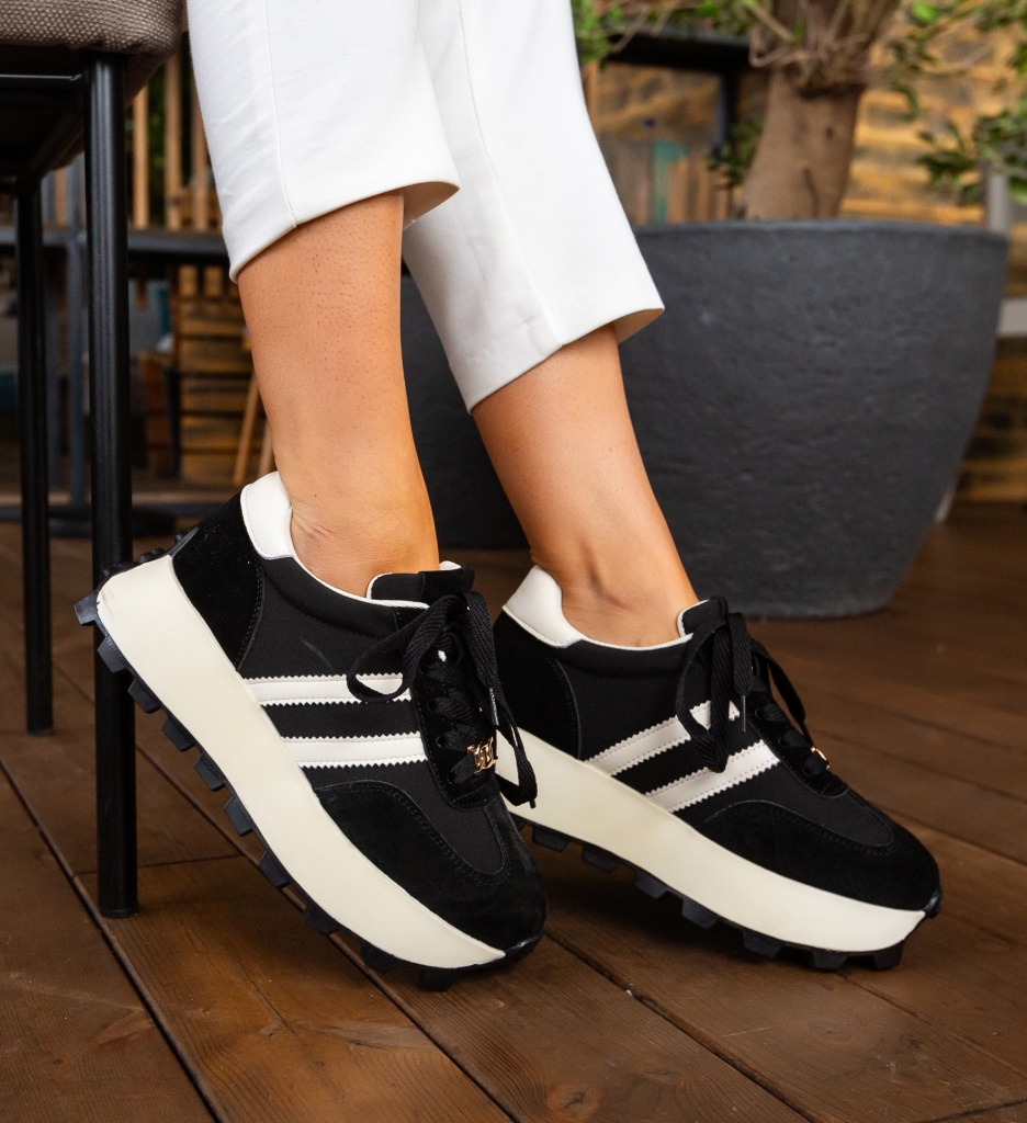 Sneakers Dama Careof Negre | Confort și Stil - imagine 4