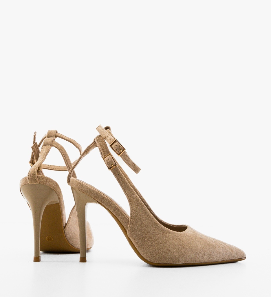 Pantofi dama Fermin Khaki Eleganți - imagine 5