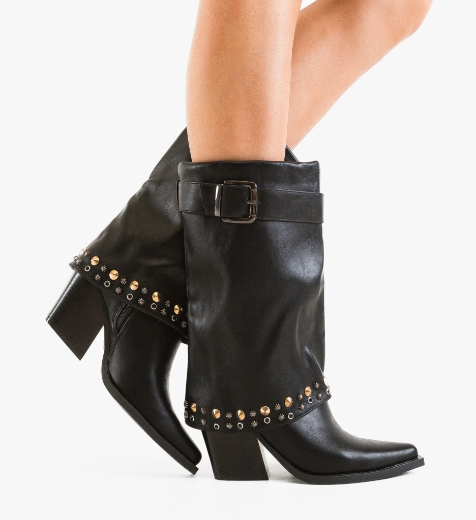 Cizme Dama Leah Negre Piele | Depurtat