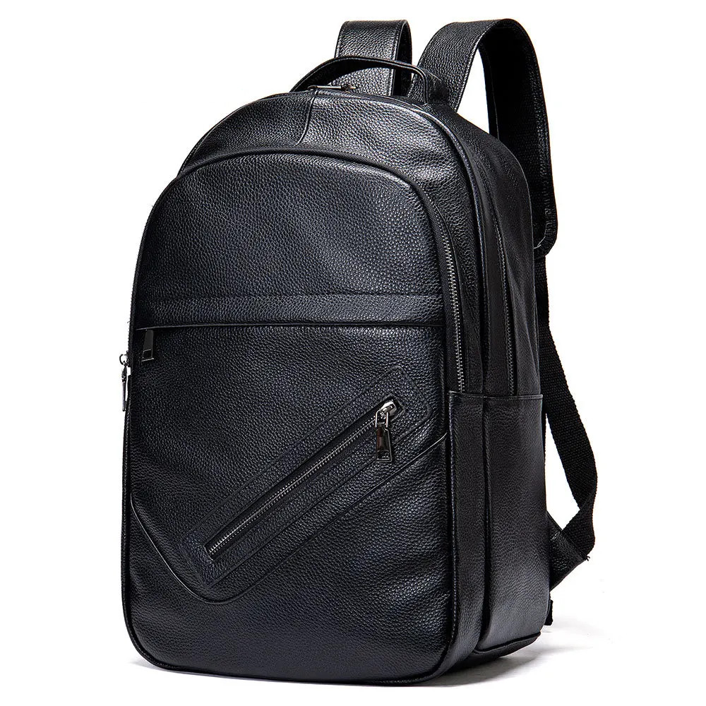Rucsac unisex Delis Jorah GT2732 din piele naturala, Negru