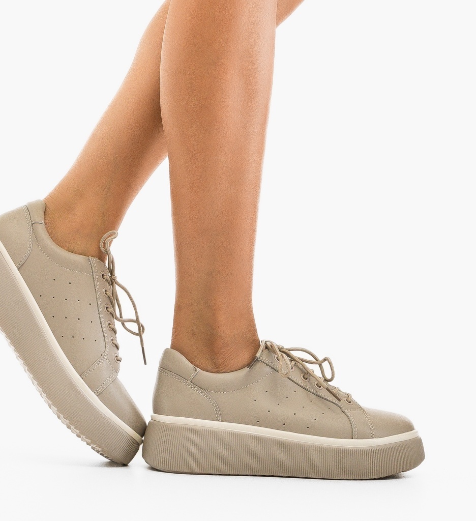 Sneakers Dama Jebry Gri | Confort și Stil Modern - imagine 3