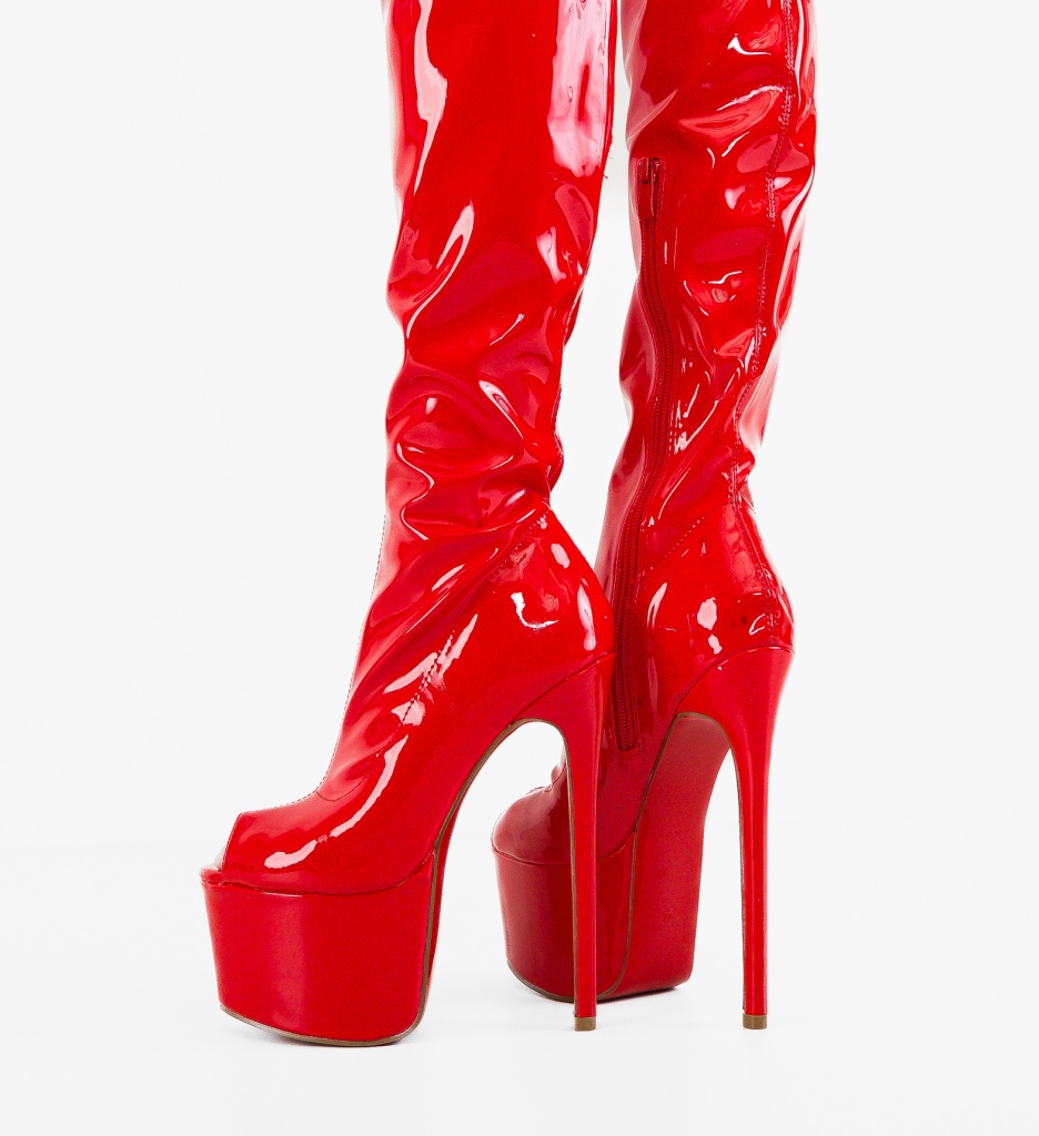 Cizme Rosii Dama Elegante - Stil și Confort - imagine 8