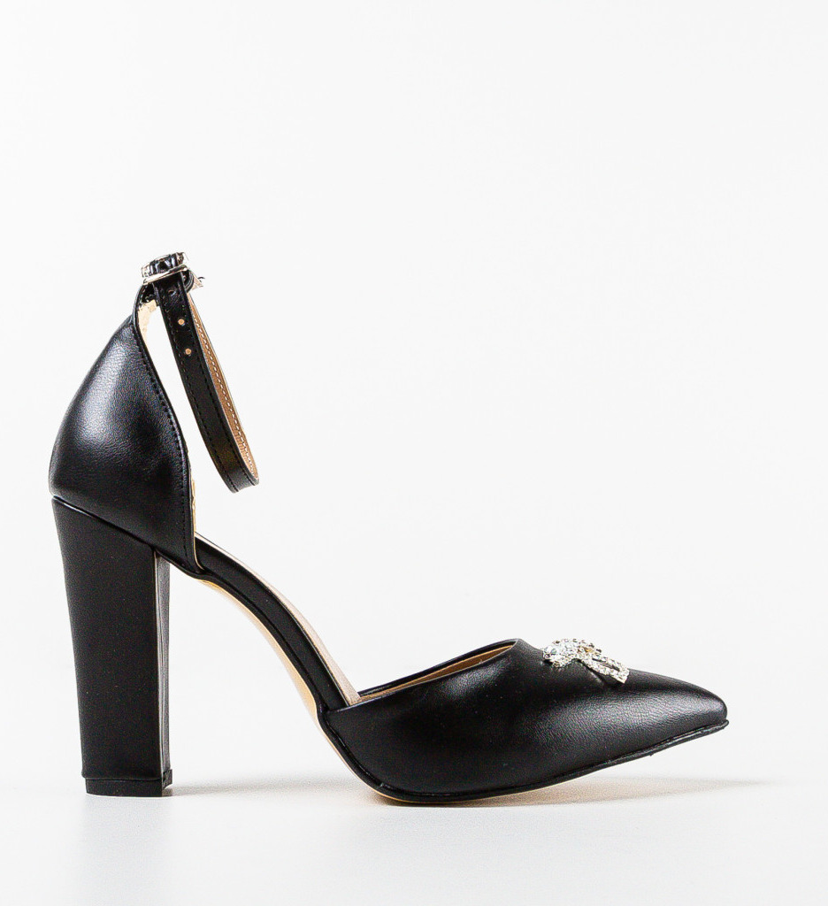 Pantofi cu toc Juns Negri 2 - Eleganță și Stil - imagine 2