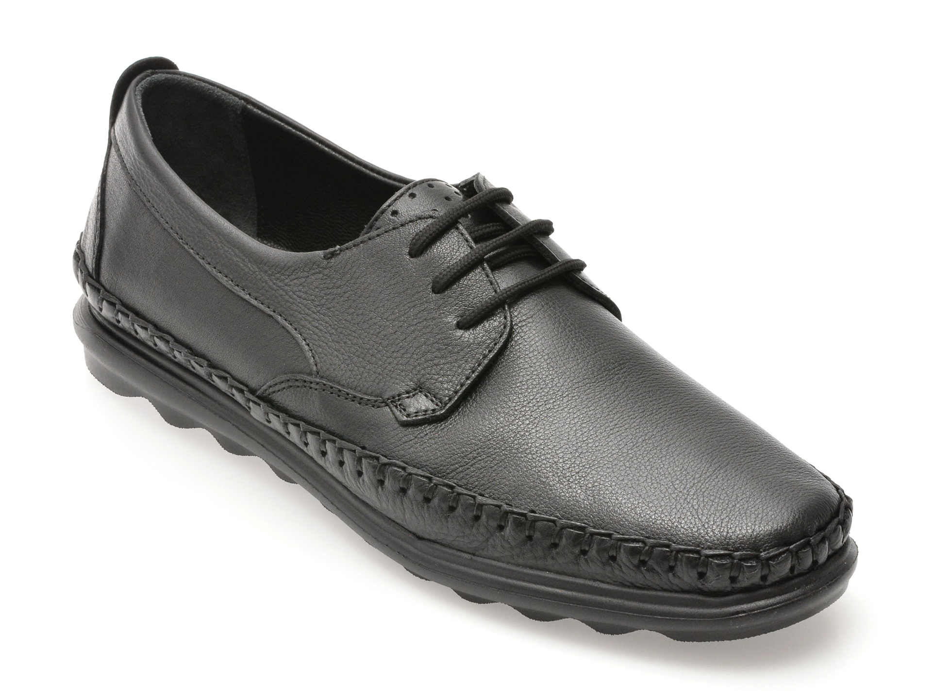 Pantofi Otter DD046 din Piele Naturală Negri