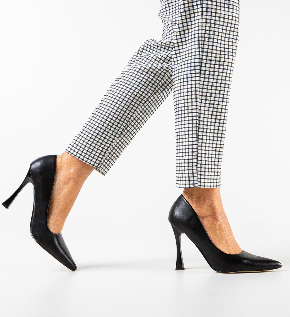 Pantofi cu Toc Pakun Negri – Eleganță Asigurată - imagine 3