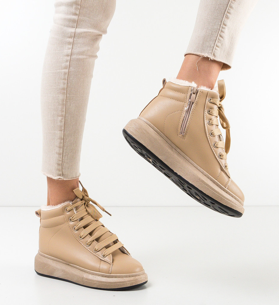 Pantofi Sport Misterlava Camel - Confort & Stil - imagine 2