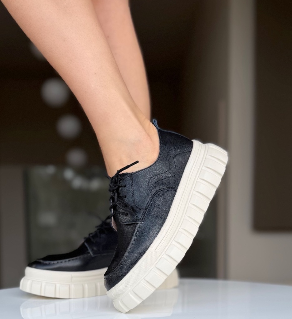 Pantofi Casual Loprem Negri - Confort și Stil - imagine 8