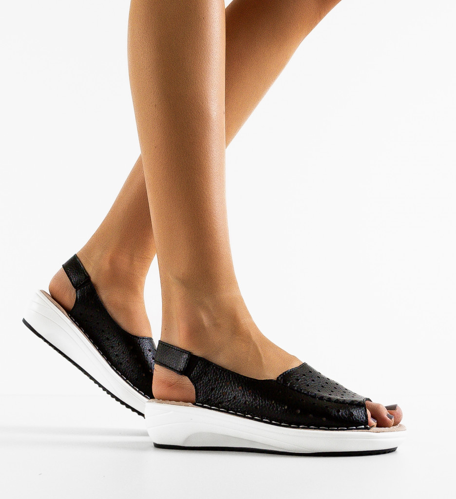 Platforme Lindone Negre 2 - Stil Casual Elegant - imagine 3