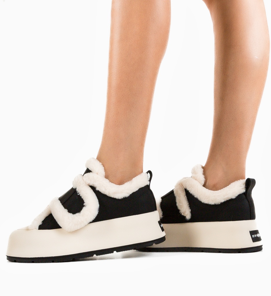 Sneakers Dama Foxy Negre | Confort și Stil Urban - imagine 3