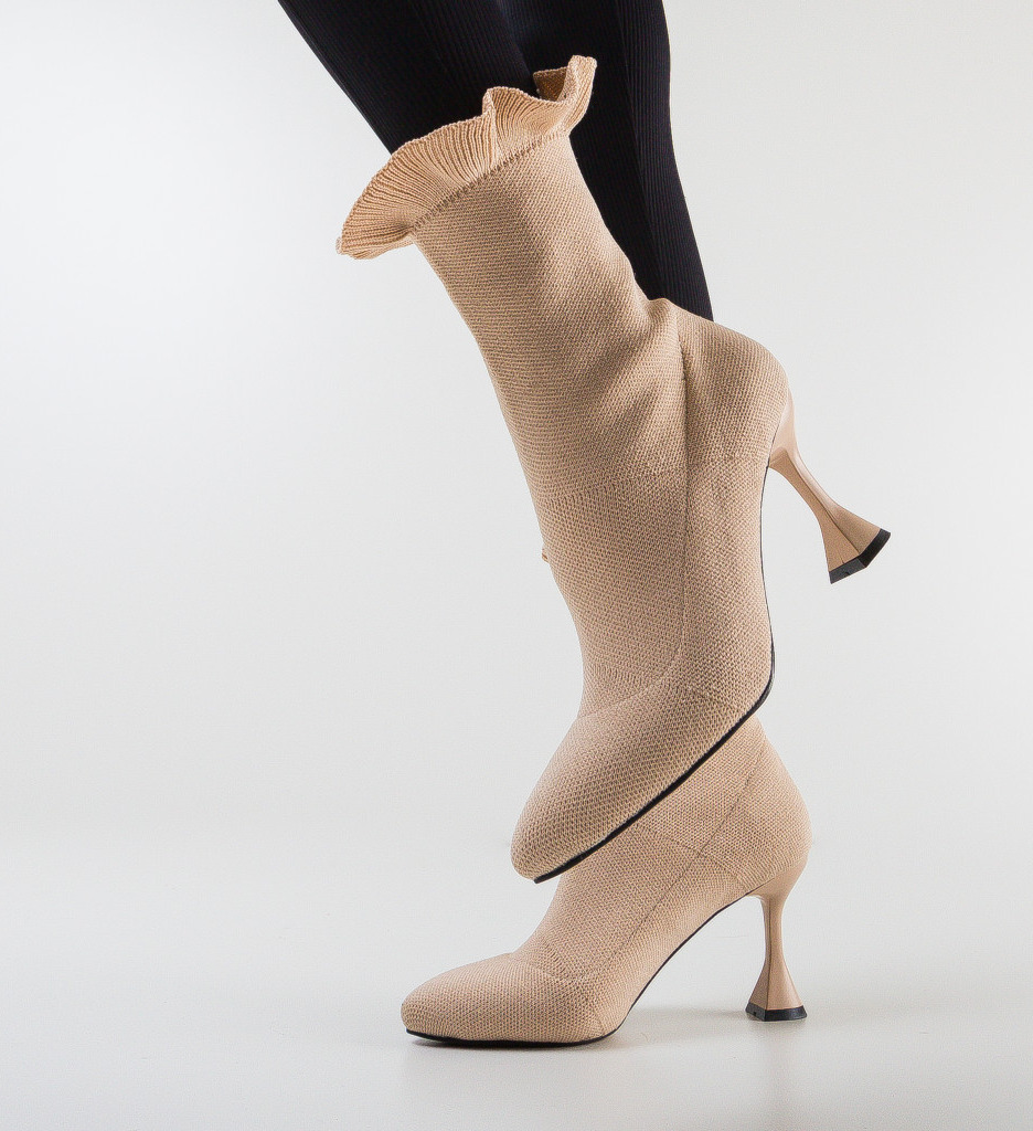 Botine Serela Nude | Eleganță și Versatilitate - imagine 3