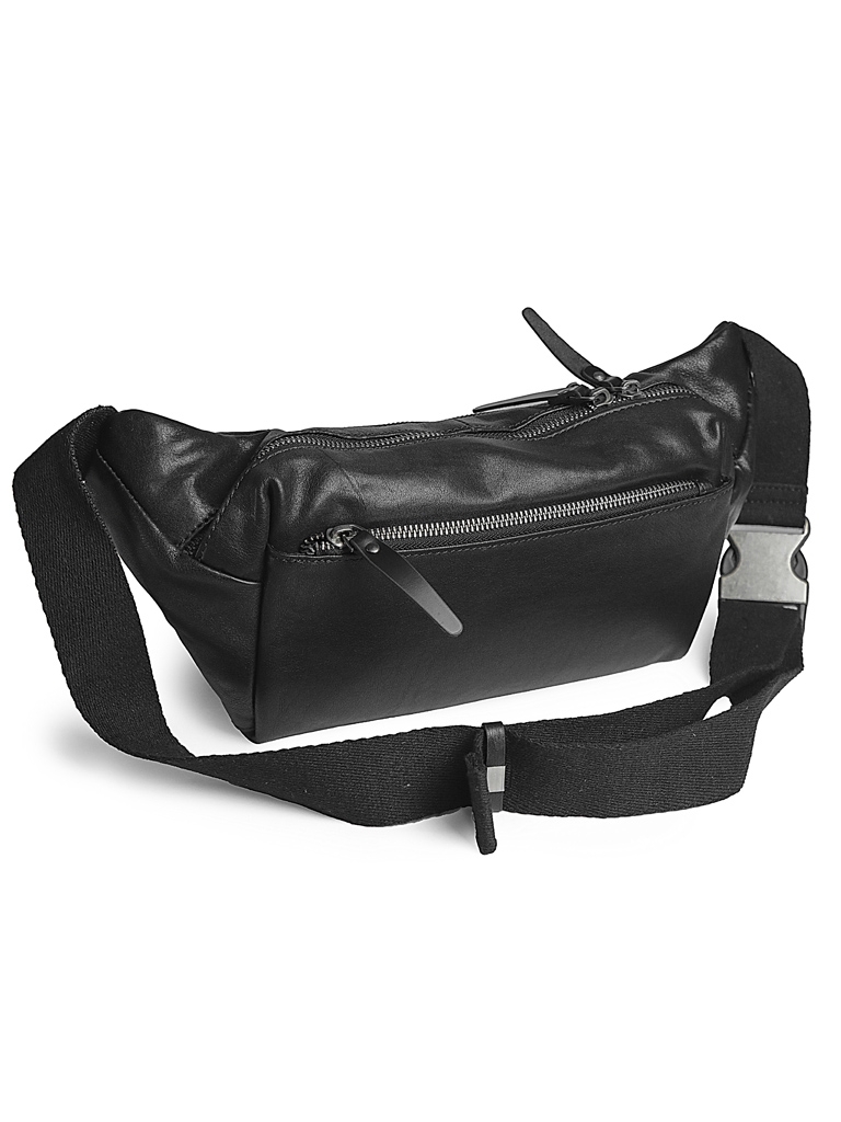 Geanta barbati din piele naturala 8801 neagra Gallantry