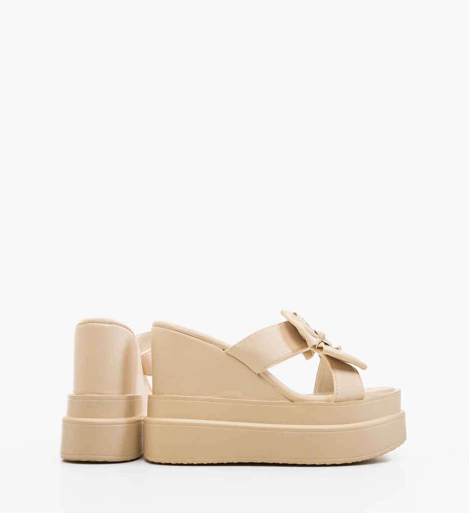 Platforme Dama Bej Elegante Reteon - imagine 3