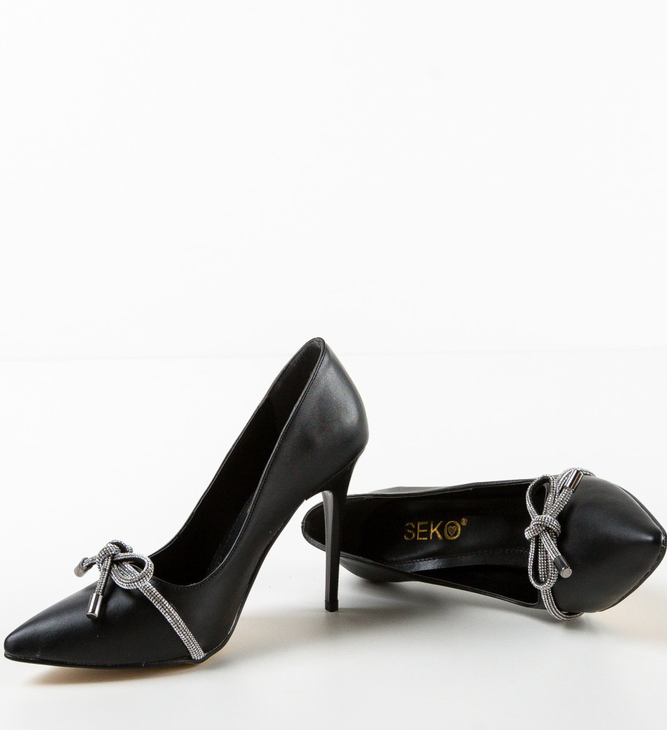 Pantofi Kroba Negri cu Toc - Eleganți și Moderni - imagine 7
