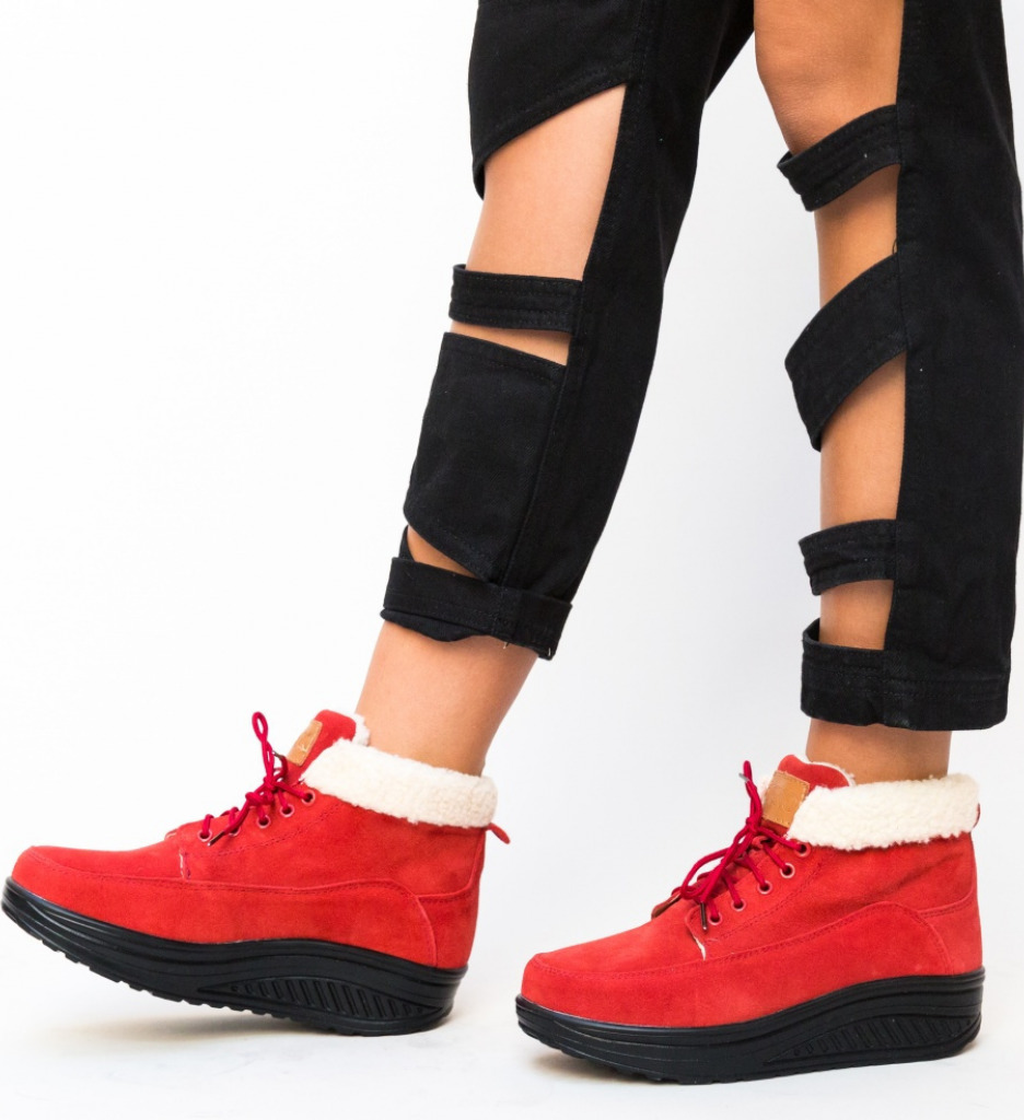 Pantofi Casual Rosii - Confort & Stil - imagine 2