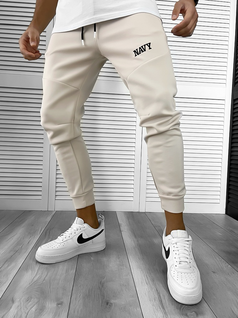 Pantaloni Trening Bej Conici Silon 12376