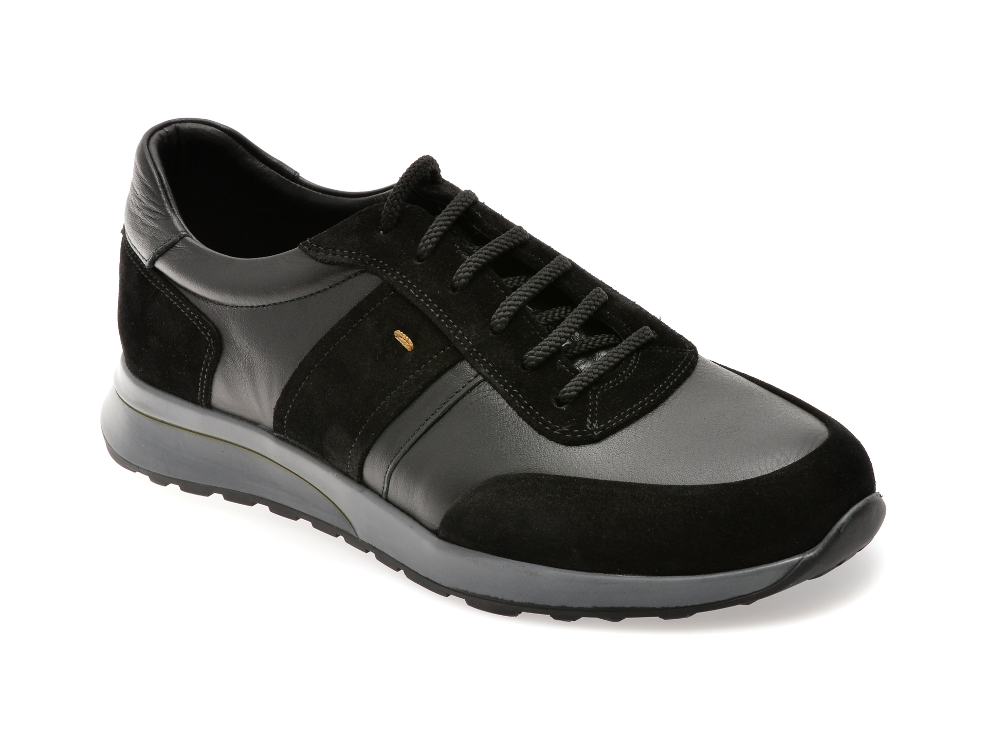 Pantofi Otter Negri din Piele Naturală