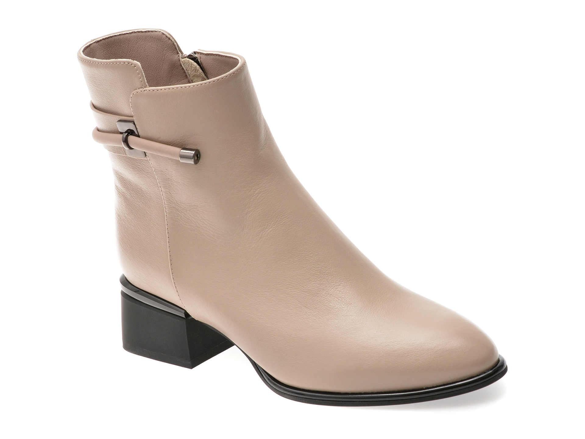 Botine EPICA Gri Piele Naturala | Eleganță Urbană