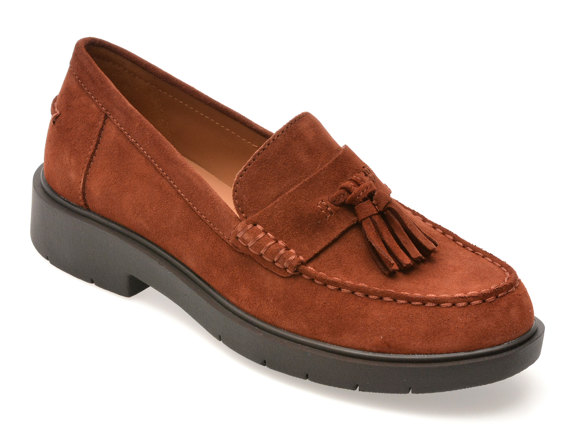 Mocasini Geox Visinii din Piele Întoarsă D26QRC