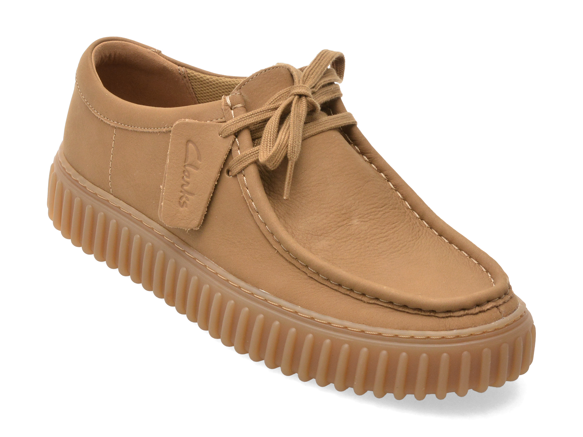 Mocasini Clarks TORHILL LO Gri Piele Naturală