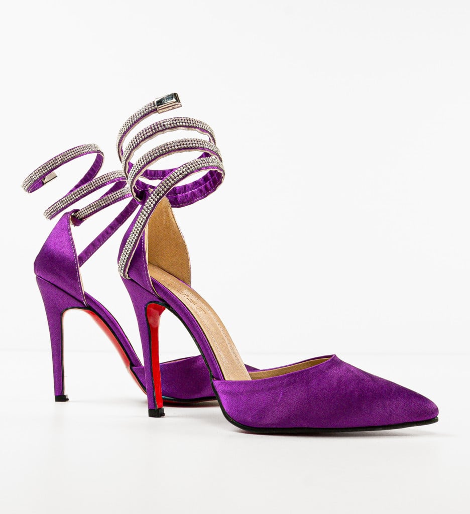 Pantofi Noiye Mov cu Toc - Eleganță și Stil - imagine 8