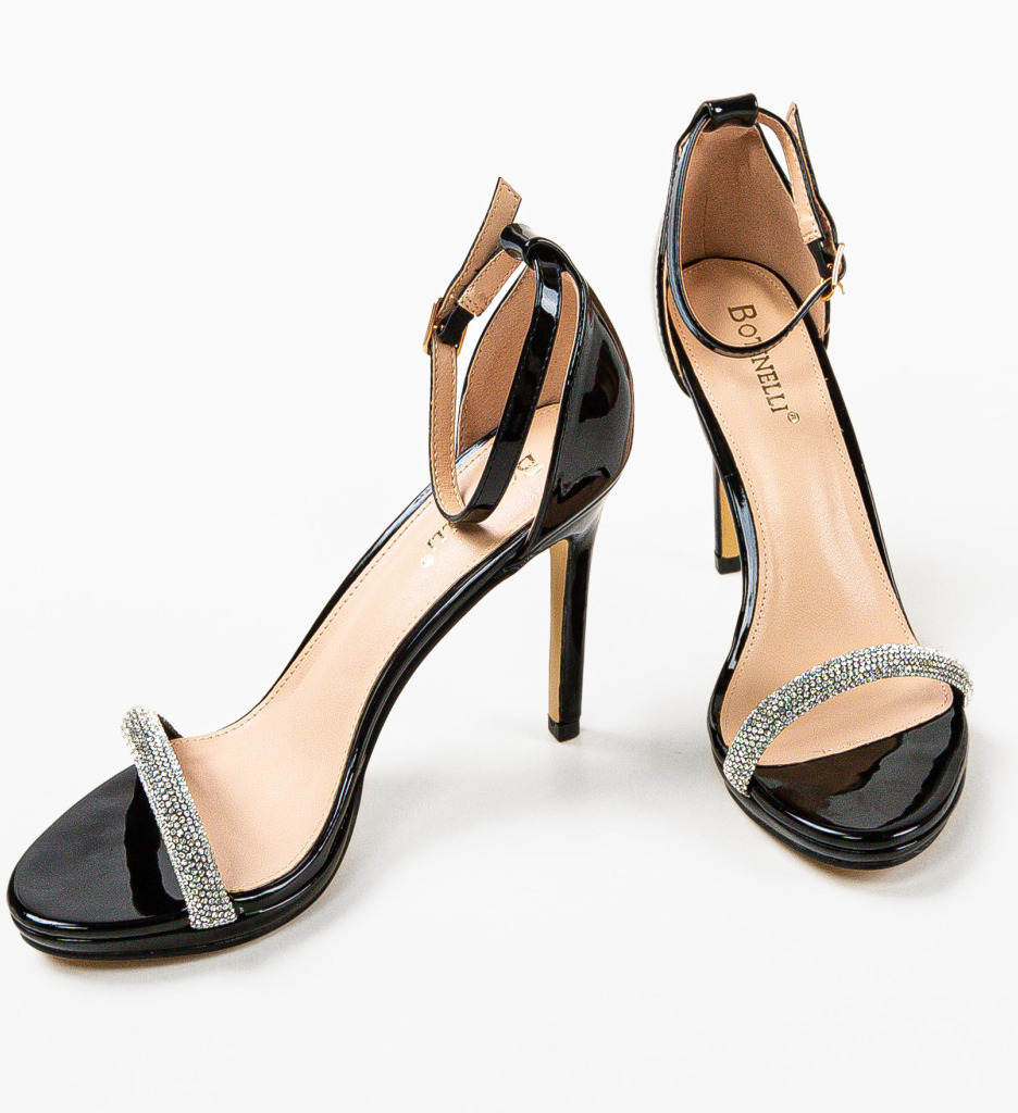 Sandale Toc Licuer Negre | Eleganță Asigurată - imagine 7
