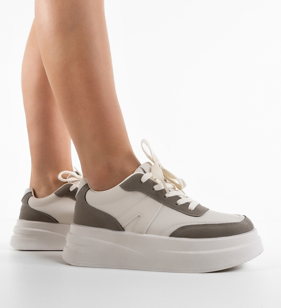 Sneakers Passya Dama Gri - Confort și Stil - imagine 3