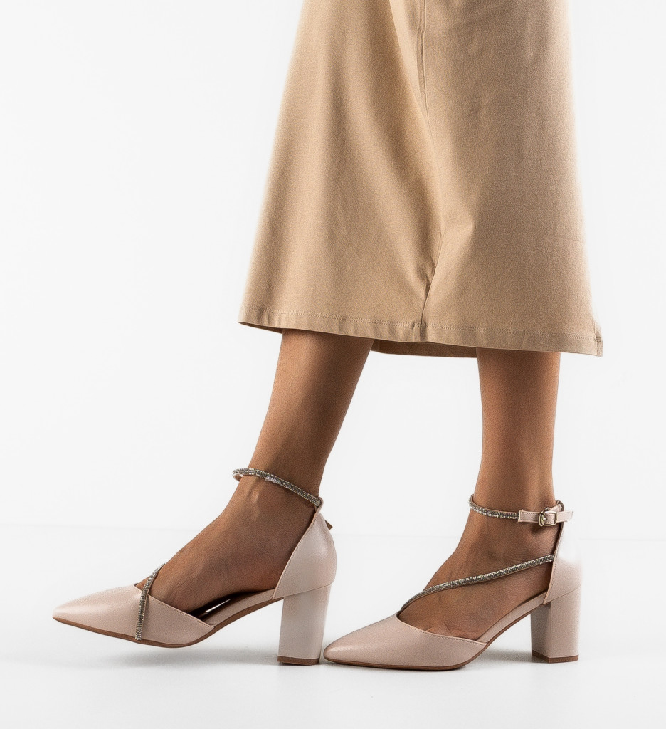 Pantofi cu Toc Zayat Bej - Eleganță și Stil
