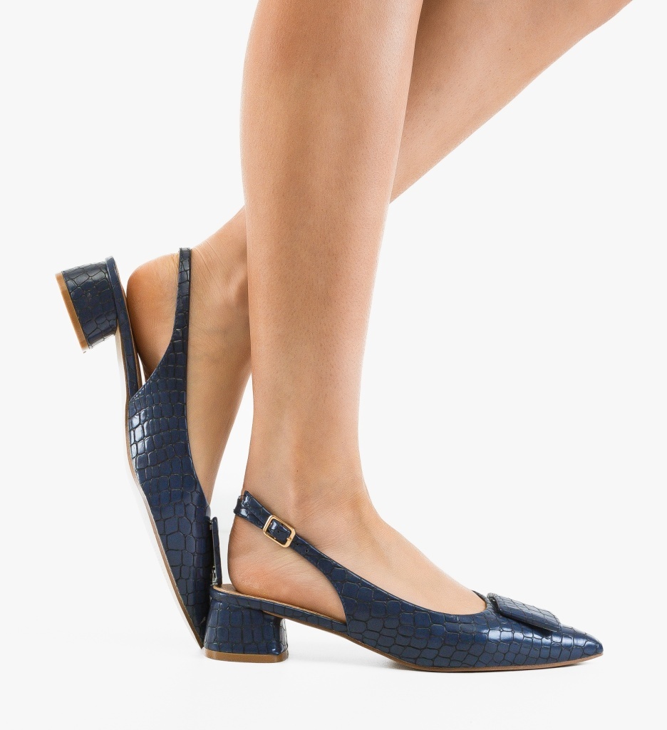 Pantofi dama Lekena Bleumarin eleganți - imagine 5