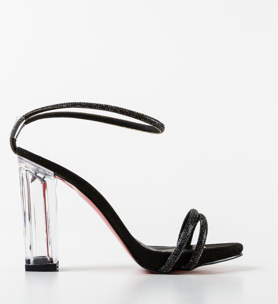Sandale cu Toc Bijoux Negre | Eleganță Maximă - imagine 5