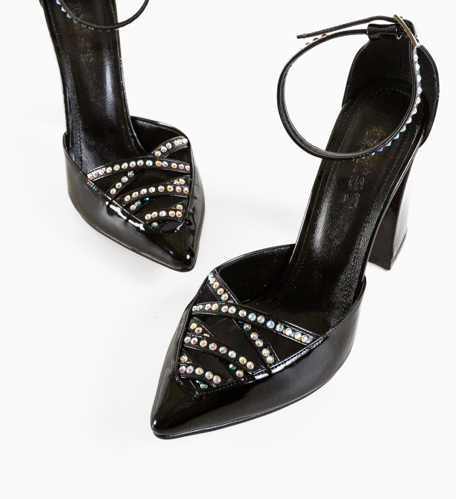 Pantofi dama Alcho Negri cu toc elegant - imagine 6