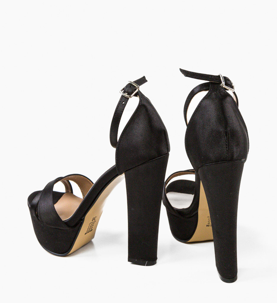 Sandale cu Toc Rasm Negre - Eleganță și Stil - imagine 7